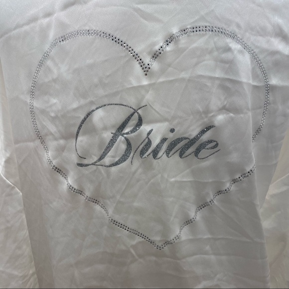 "I Do" by Victoria's Secret white Bride robe with rhinestones. One Size - Picture 2 of 12